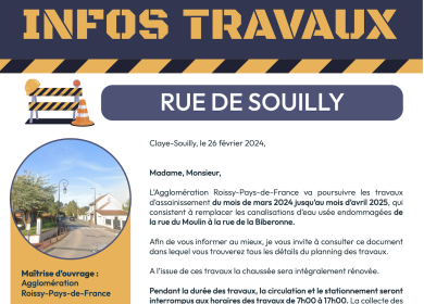 TRAVAUX RUE DE SOUILLY